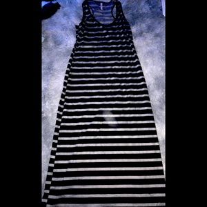 Black and white long dress